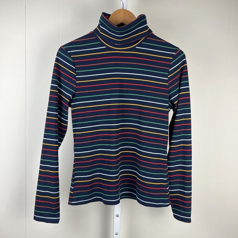 La Ligne Multicolor Striped Turtleneck Top
